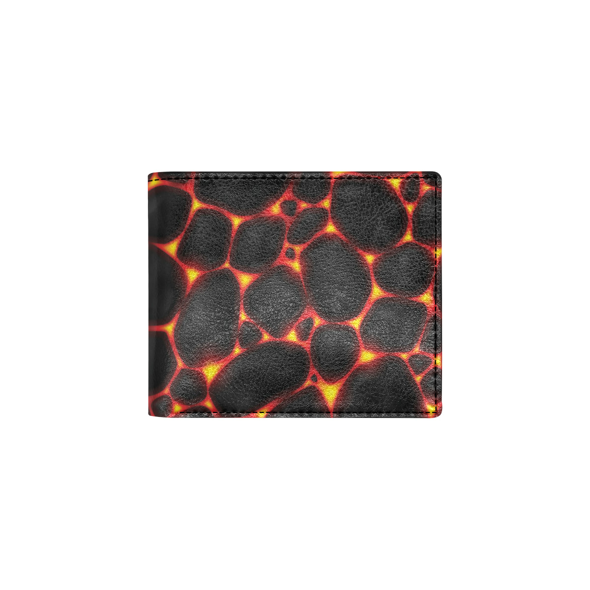 Lava Pattern Print Design 01 Men's ID Card Wallet