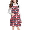 Nautical Pattern Print Design A05 Apron with Pocket