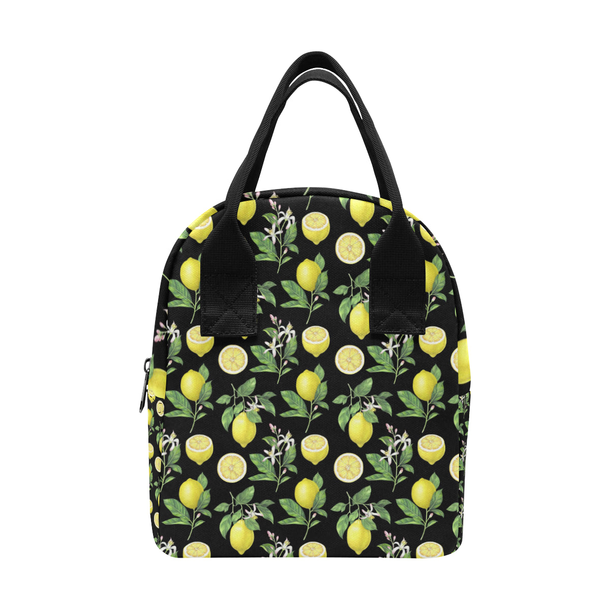 Lemon Pattern Print Design LM02 Insulated Lunch Bag