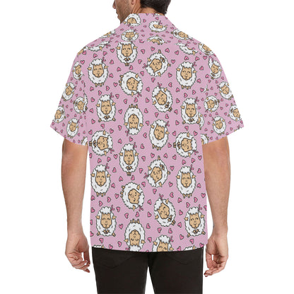 Sheep Cute Pattern Print Design 01 Men's Hawaiian Shirt