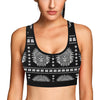 Native American Indian Skull Sports Bra