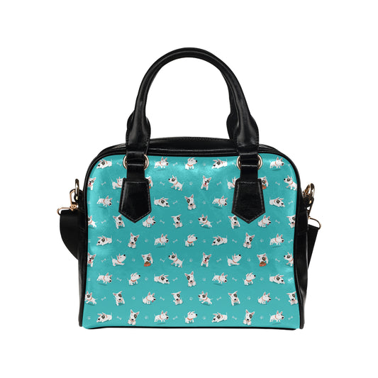 Bull Terriers Pattern Print Design 07 Shoulder Handbag