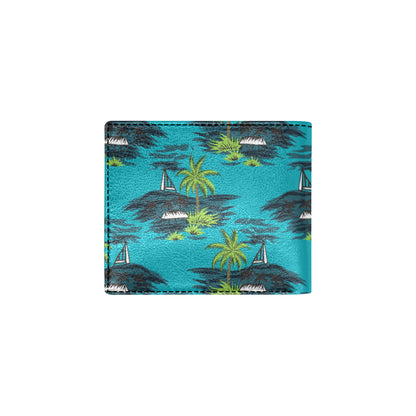 Pacific island Pattern Print Design A01 Men's ID Card Wallet