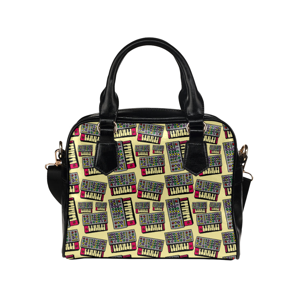 Synthesizer Pattern Print Design 01 Shoulder Handbag