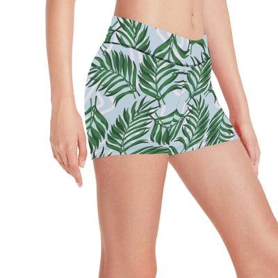 Palm Leaves Pattern Print Design PL06 Yoga Shorts