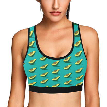 Avocado Pattern Print Design 03 Sports Bra