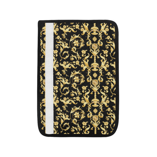 Baroque Golden Pattern Print Design 04 Car Seat Belt Cover