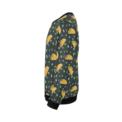 Taco Pattern Print Design TC02 Men Long Sleeve Sweatshirt