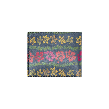Hawaiian Themed Pattern Print Design H018 Men's ID Card Wallet