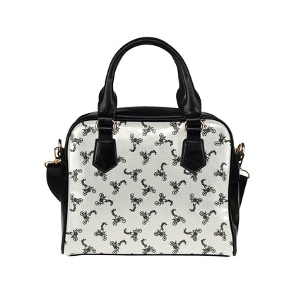 Motocross Pattern Print Design 03 Shoulder Handbag