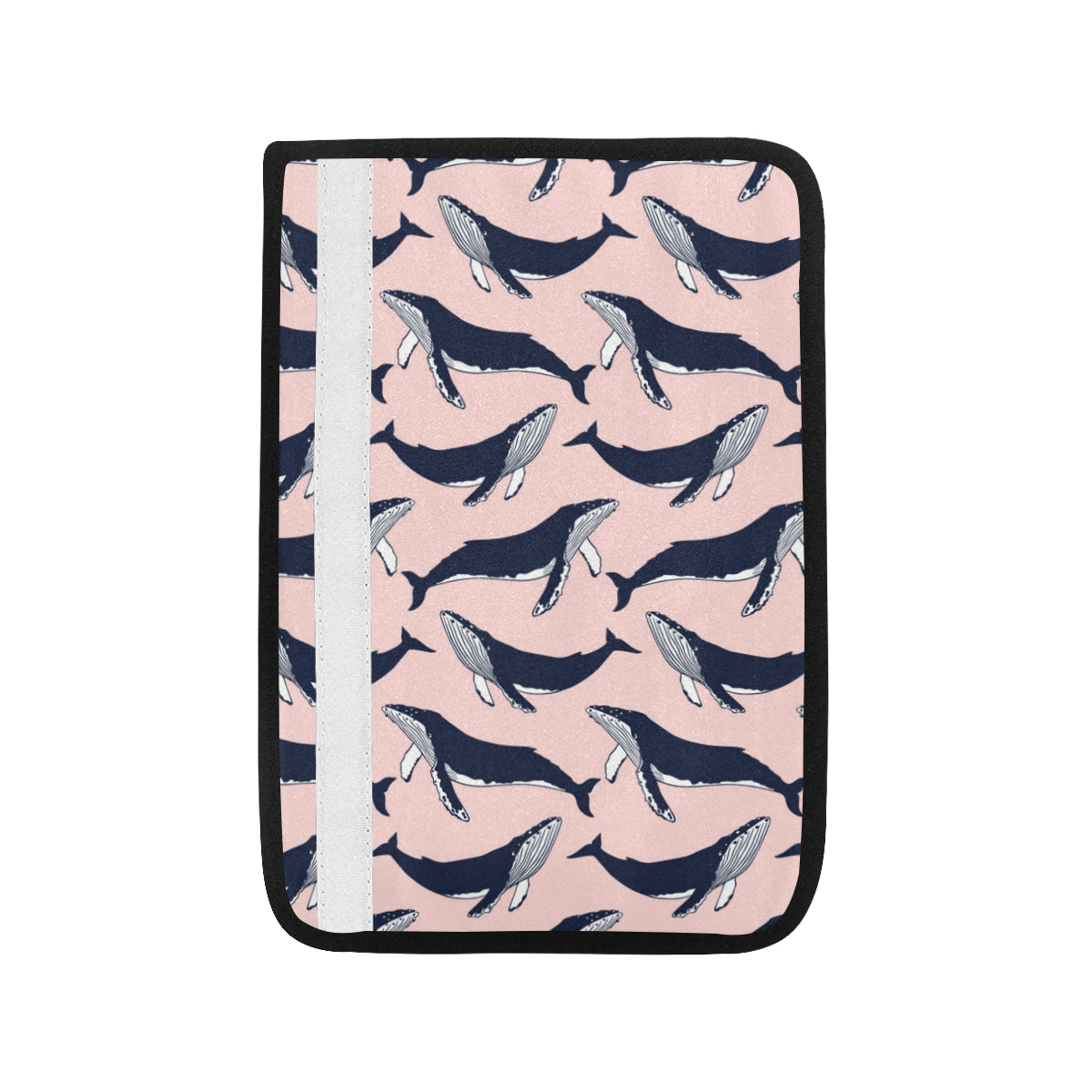 Humpback Whale Pattern Print Design 02 Car Seat Belt Cover