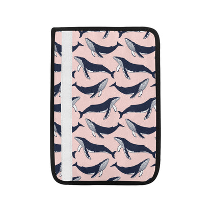 Humpback Whale Pattern Print Design 02 Car Seat Belt Cover