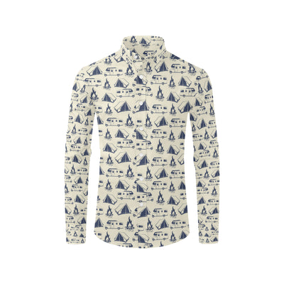 Campfire Pattern Print Design 01 Men's Long Sleeve Shirt