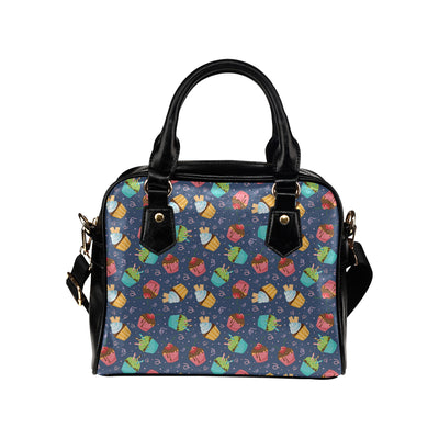 Cupcake Pattern Print Design 02 Shoulder Handbag