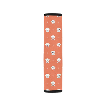 Bichons Frise Pattern Print Design 02 Car Seat Belt Cover