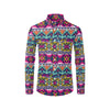 Indian Navajo Color Themed Design Print Men's Long Sleeve Shirt