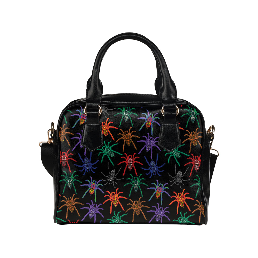 Tarantula Neon Color Pattern Print Design 03 Shoulder Handbag