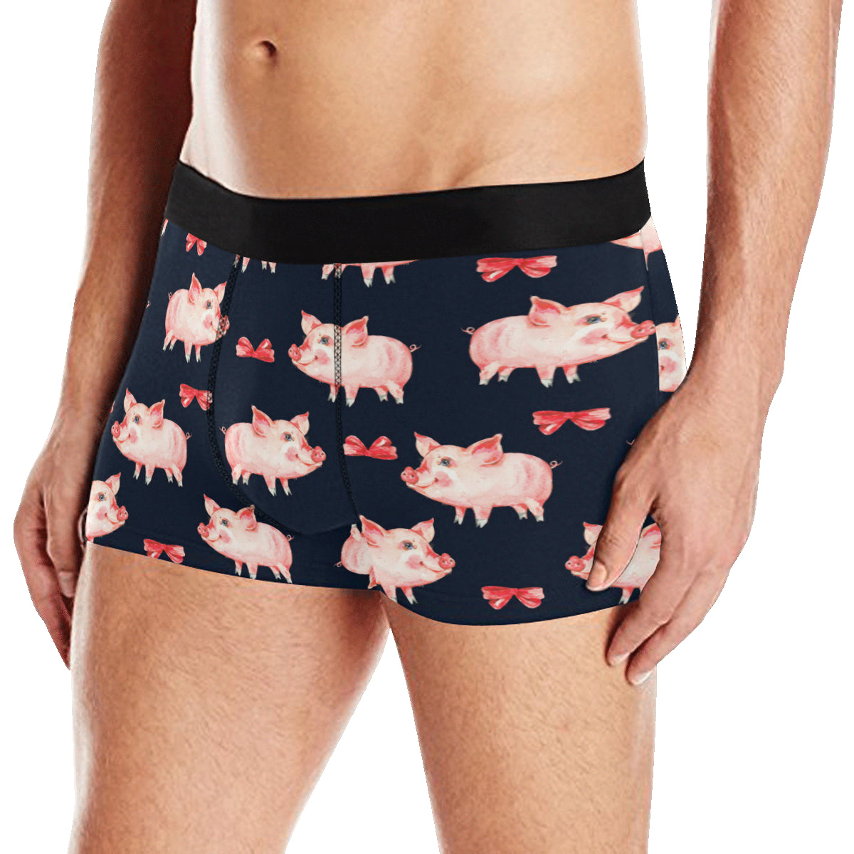 Pig Cute Pattern Print Design 02 Men's Boxer Briefs