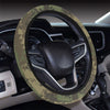 Camouflage Aztec Green Army Print Steering Wheel Cover with Elastic Edge