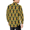 Sunflower Pattern Print Design SF015 Men's Long Sleeve Shirt