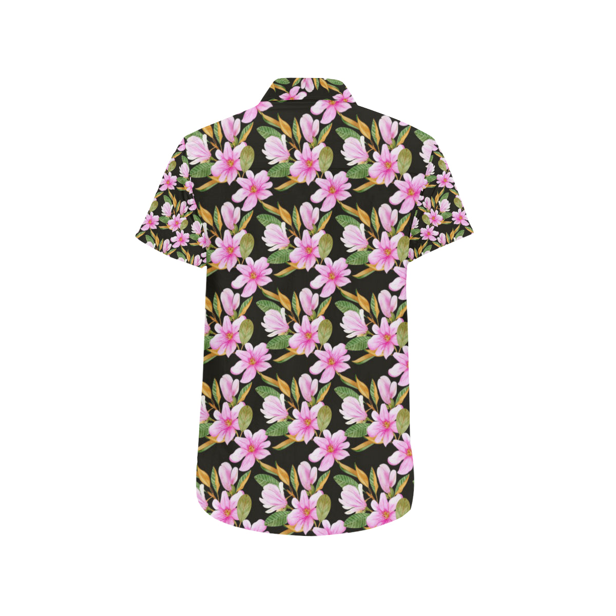 Magnolia Pattern Print Design MAG08 Men's Short Sleeve Button Up Shirt