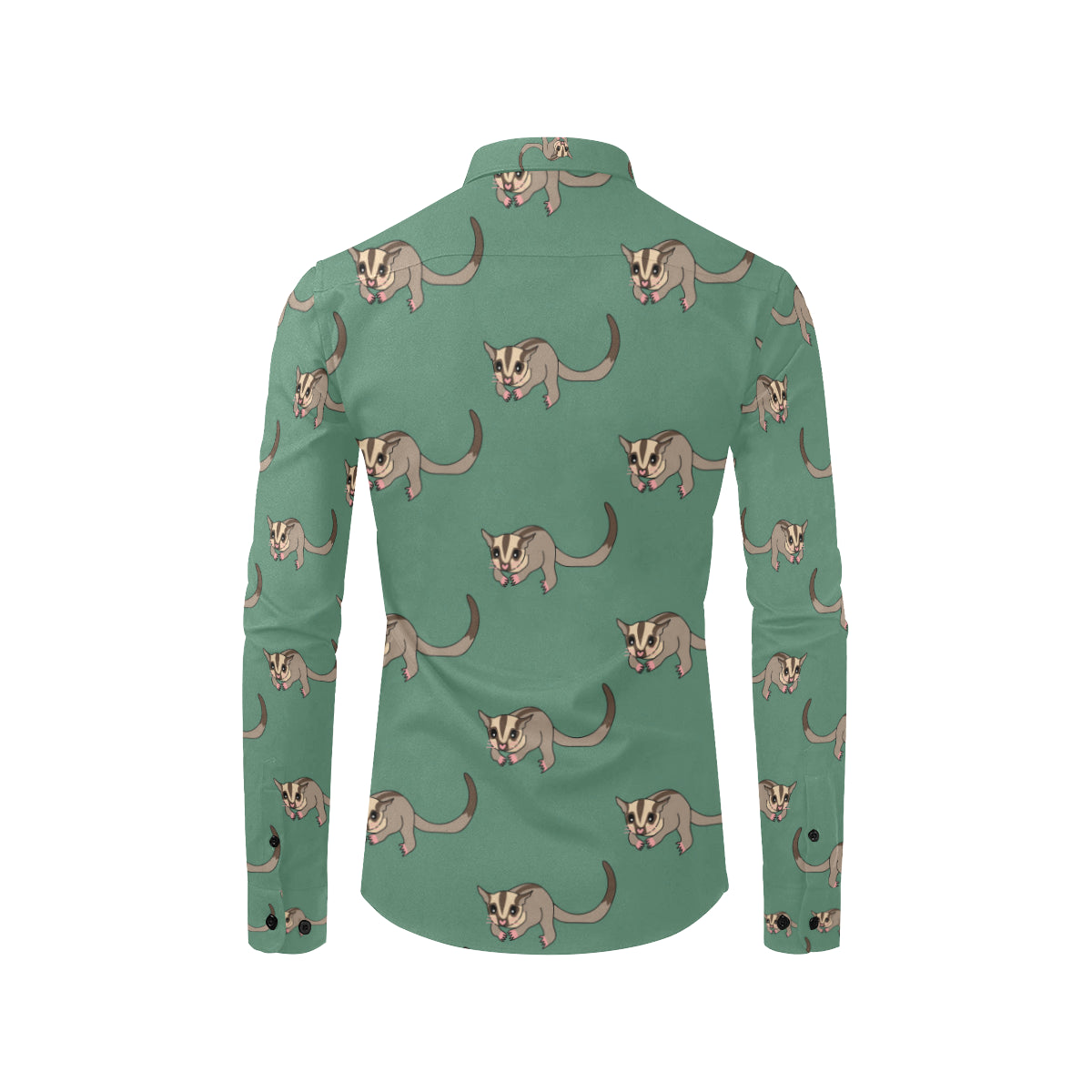 Sugar Glider Pattern Print Design 01 Men's Long Sleeve Shirt