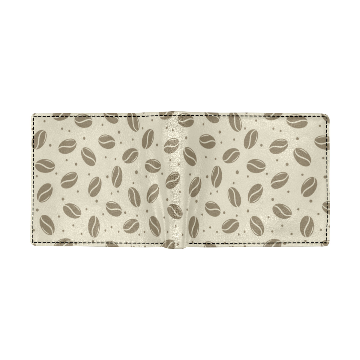 Coffee Pattern Print Design 02 Men's ID Card Wallet