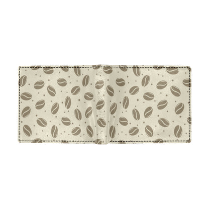 Coffee Pattern Print Design 02 Men's ID Card Wallet