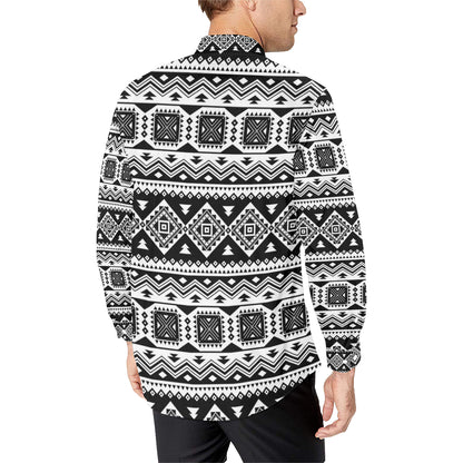 Aztec Pattern Print Design 08 Men's Long Sleeve Shirt