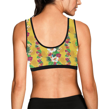 Hawaiian Themed Pattern Print Design H09 Sports Bra