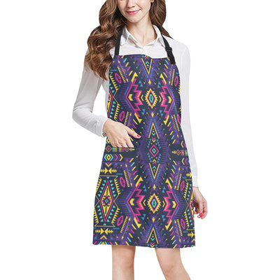 Aztec Pattern Print Design 07 Apron with Pocket