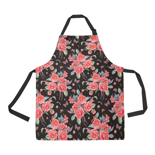 Camellia Pattern Print Design CM03 Apron with Pocket