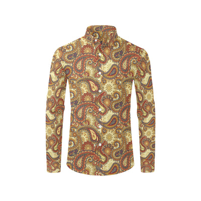 Boho Pattern Print Design 08 Men's Long Sleeve Shirt