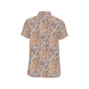 Boho Pattern Print Design 03 Men's Short Sleeve Button Up Shirt