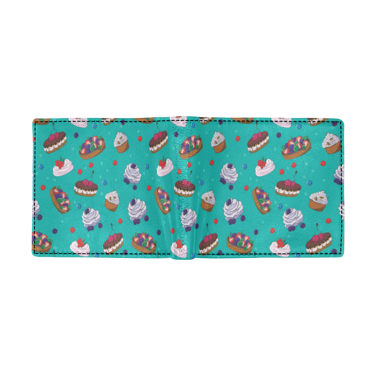 Cake Pattern Print Design 07 Men's ID Card Wallet