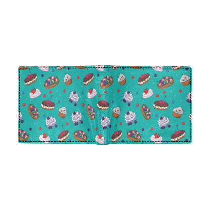 Cake Pattern Print Design 07 Men's ID Card Wallet