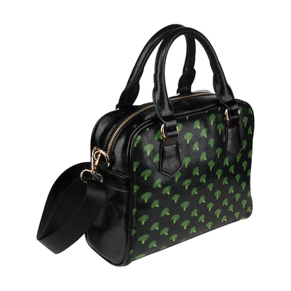 Broccoli Pattern Print Design 04 Shoulder Handbag