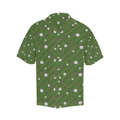 Baseball Pattern Print Design 02 Men's Hawaiian Shirt