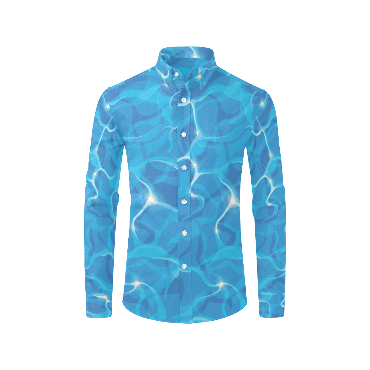Ocean Reflex Pattern Print Design A02 Men's Long Sleeve Shirt