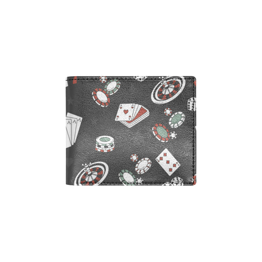 Casino Pattern Print Design 02 Men's ID Card Wallet