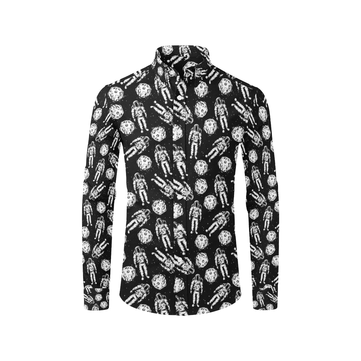 Astronaut Pattern Print Design 03 Men's Long Sleeve Shirt