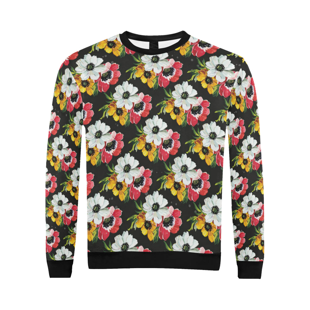Anemone Pattern Print Design AM07 Men Long Sleeve Sweatshirt
