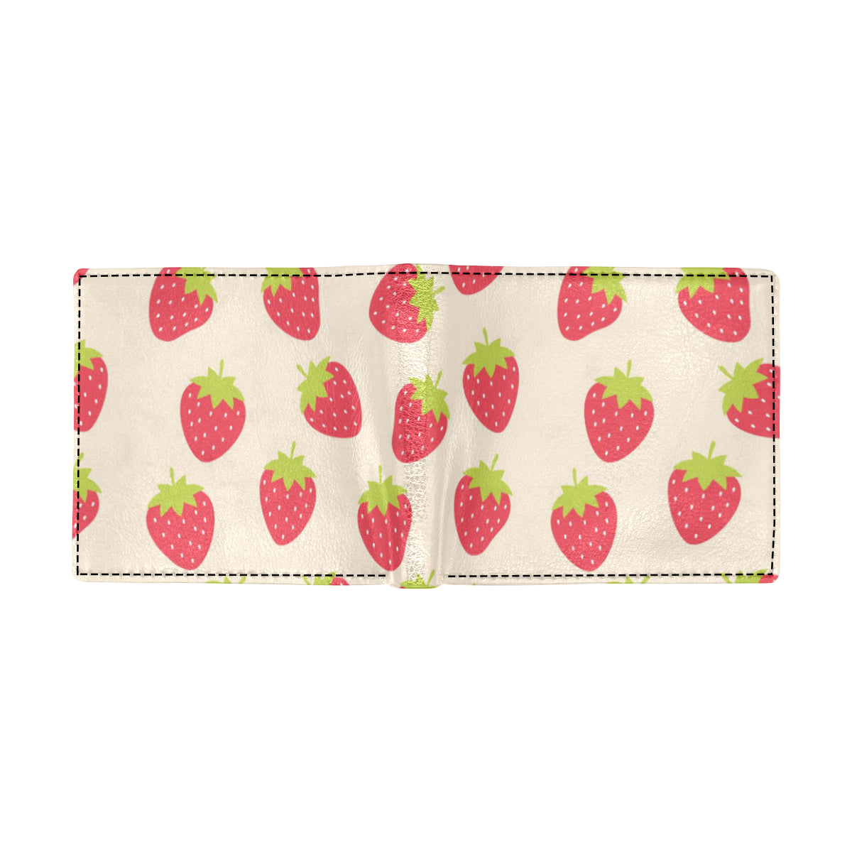 Strawberry Pattern Print Design SB02 Men's ID Card Wallet