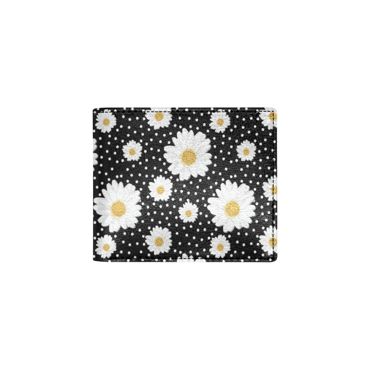 Daisy Pattern Print Design DS02 Men's ID Card Wallet