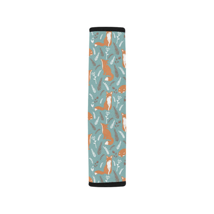 Fox Forest Print Pattern Car Seat Belt Cover