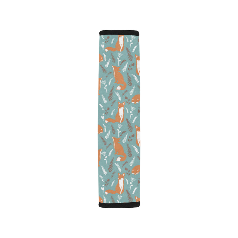 Fox Forest Print Pattern Car Seat Belt Cover