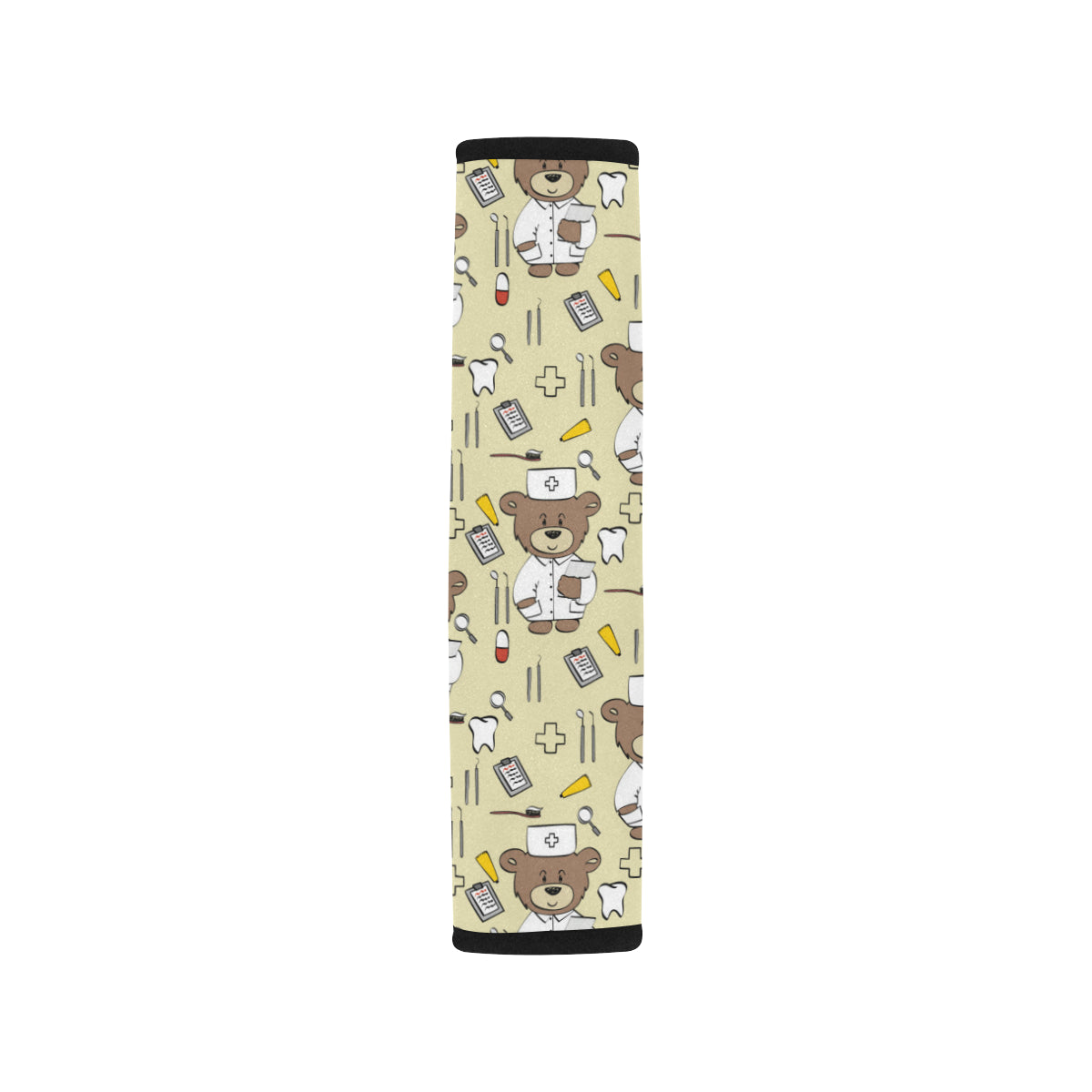 Nurse Bear Pattern Print Design A02 Car Seat Belt Cover