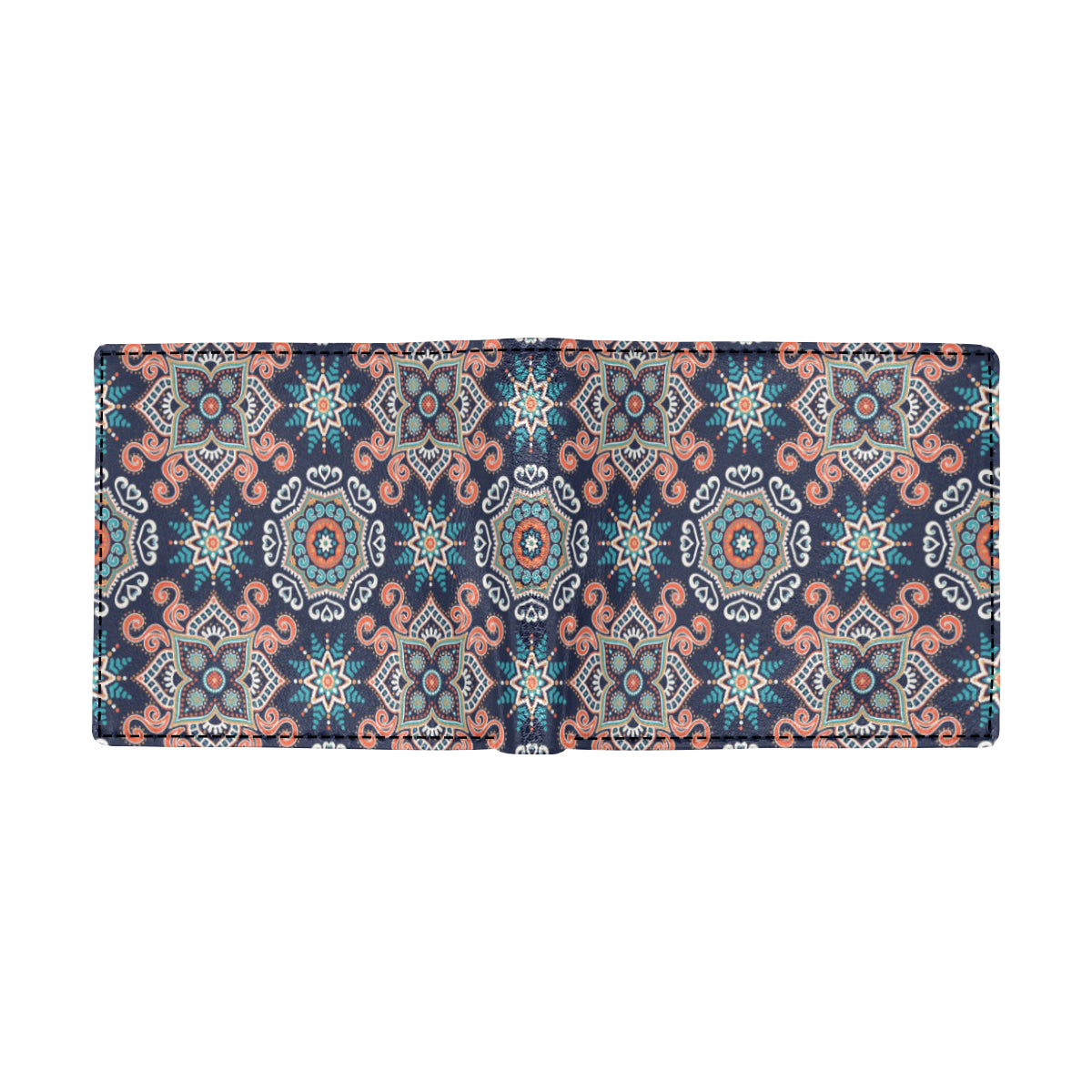 Bohemian Pattern Print Design 02 Men's ID Card Wallet