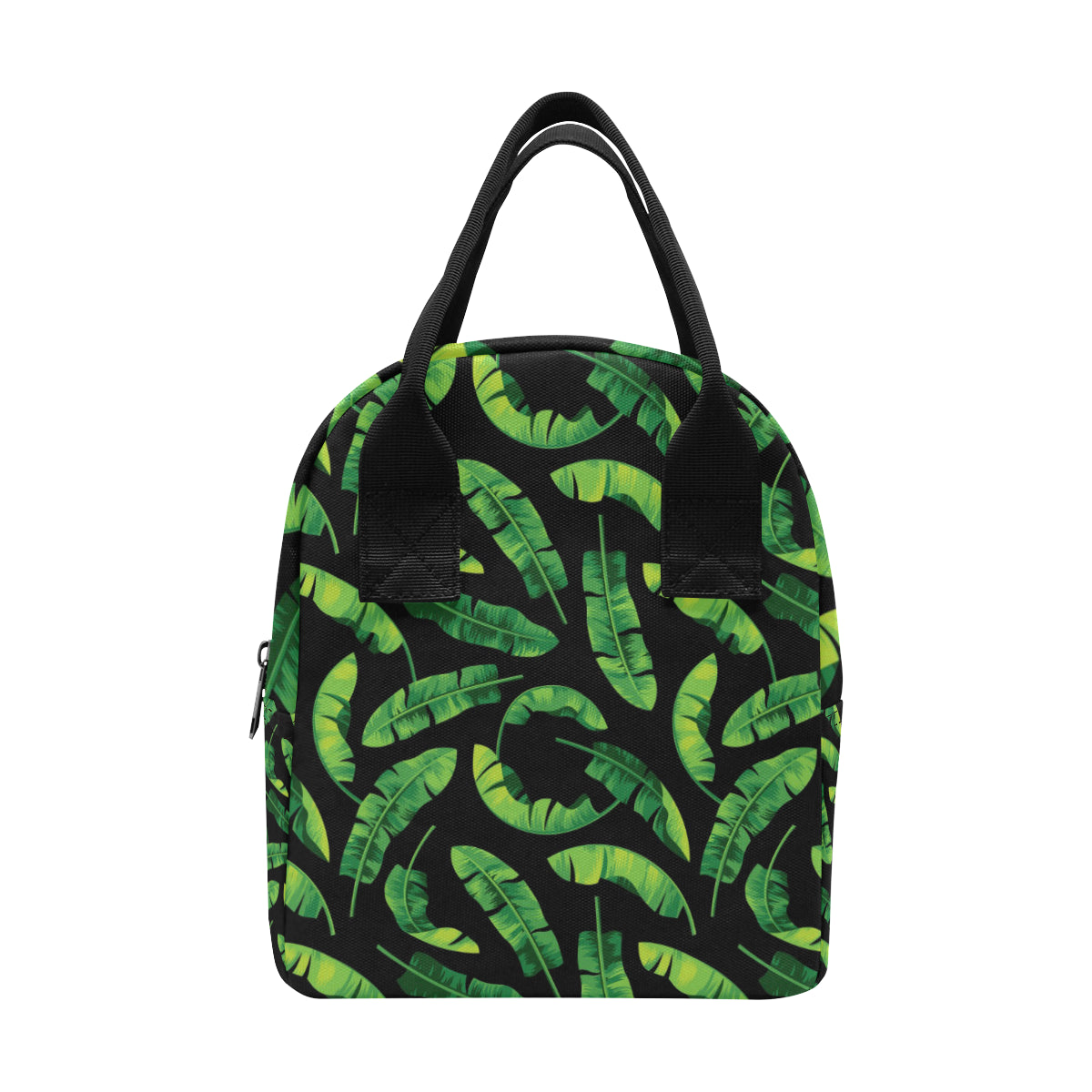 Banana Leaf Pattern Print Design BL02 Insulated Lunch Bag