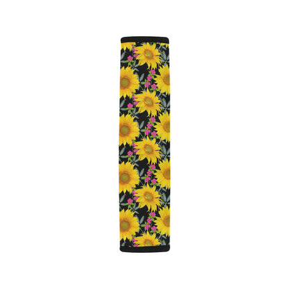 Sunflower Pattern Print Design SF014 Car Seat Belt Cover